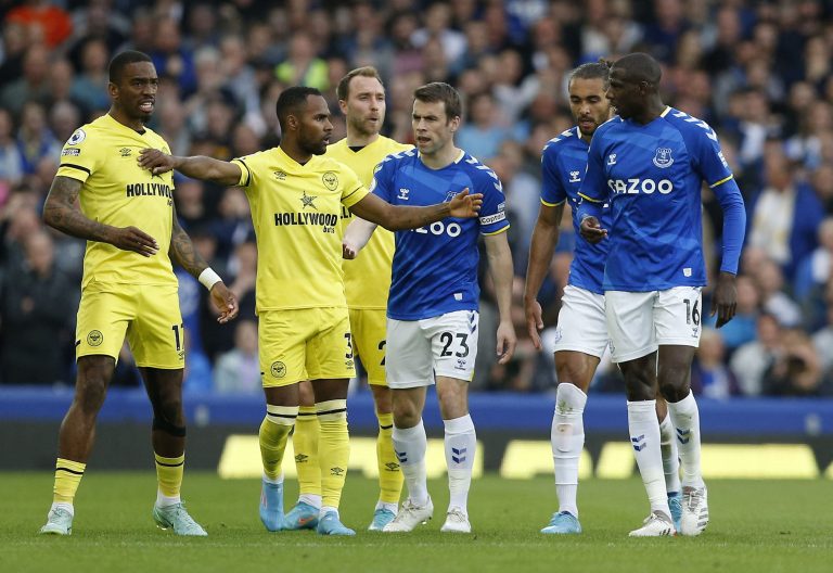 Everton's Abdoulaye Doucoure in Premier League action v Brentford