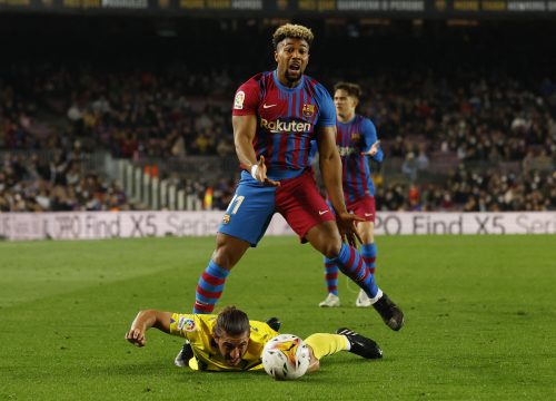 Tottenham transfer target Adama Traore in action for Barcelona