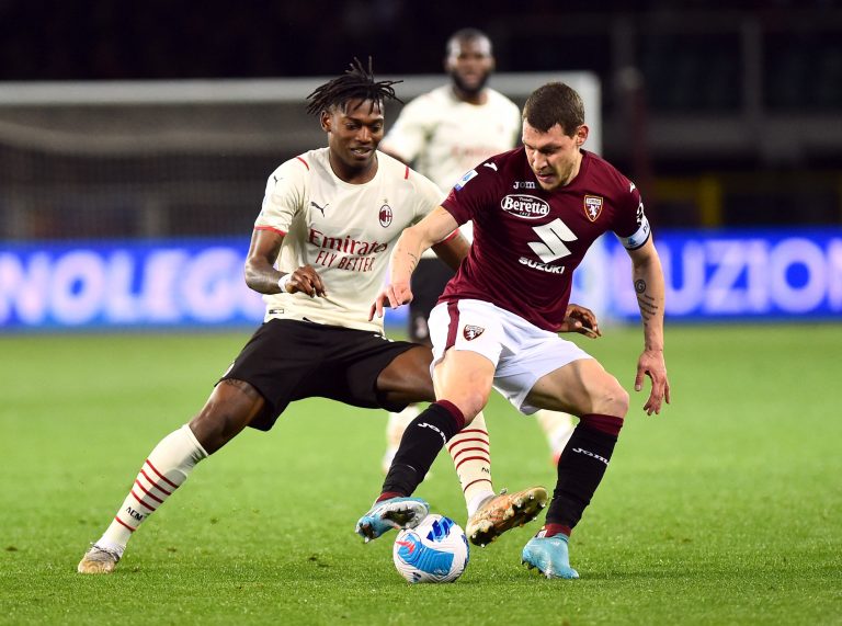 Torino star Andrea Belotti against AC Milan