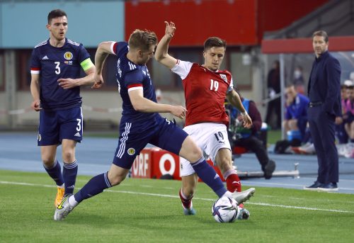 Austria midfielder Christoph Baumgartner