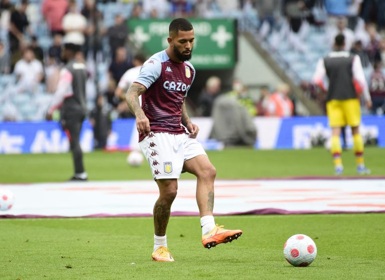 Douglas Luiz in action for Aston Villa