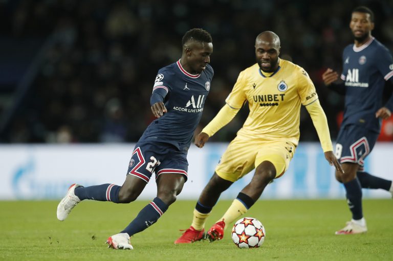 PSG midfielder Idrissa Gueye in action