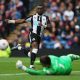 Newcastle star Allan Saint Maximin shoots against Burnley