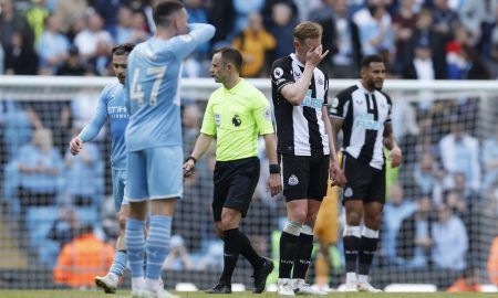 Newcastle's Sean Longstaff looks dejected