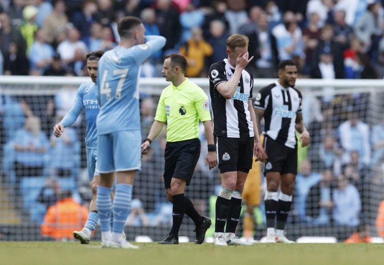 Newcastle's Sean Longstaff looks dejected