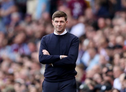 Steven Gerrard on the touchline