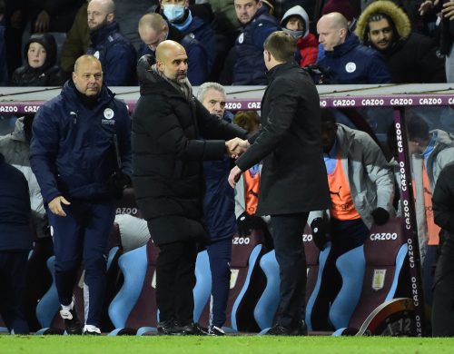 Steven Gerrard and Pep Guardiola