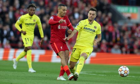 Liverpool's Thiago in Champions League action