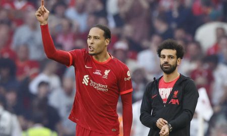 Liverpool's Virgil van Dijk and Mo Salah