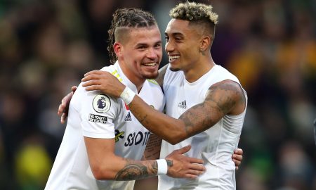Kalvin Phillips and Raphinha at Leeds United