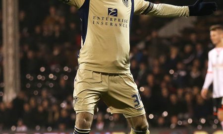 Mirco Antenucci celebrates scoring for Leeds United vs Fulham