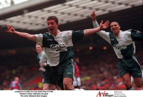 Robbie Folwer celebrates scoring for Liverpool