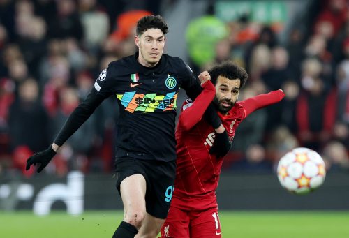 Inter Milan defender Alessandro Bastoni against Liverpool