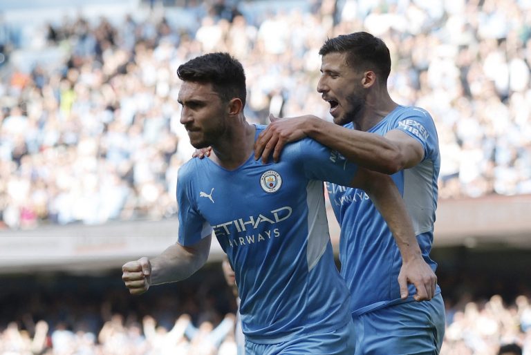 Man City star Aymeric Laporte scores against Newcastle