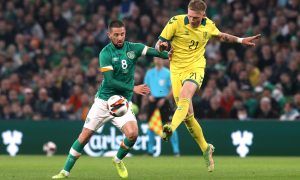 West Brom target Conor Hourihane in action for Ireland