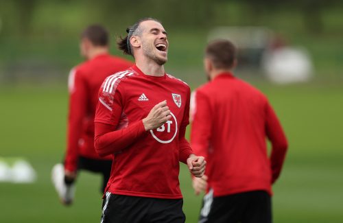 Tottenham-linked Gareth Bale in training