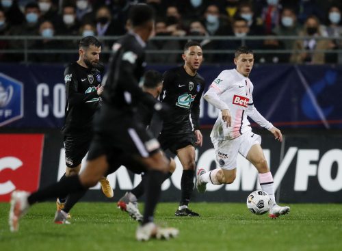 Liverpool transfer target Ismael Gharbi in action for PSG