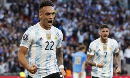 Tottenham transfer target Lautaro Martinez scores for Argentina
