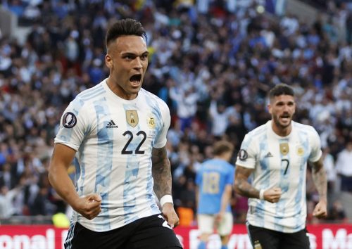 Tottenham transfer target Lautaro Martinez scores for Argentina