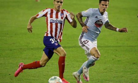 Manu Sanchez in action for Atletico Madrid