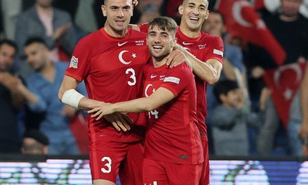 Tottenham transfer target Merih Demiral in action for Turkey