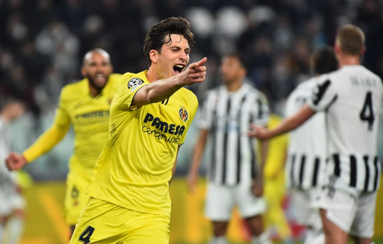 Villarreal defender Pau Torres celebrates