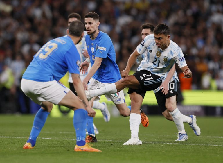 Paulo Dybala scores for Argentina