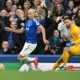 Richarlison in action against Spurs' Hugo Lloris
