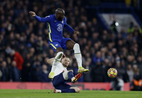 Romelu Lukaku in action for Chelsea against Tottenham