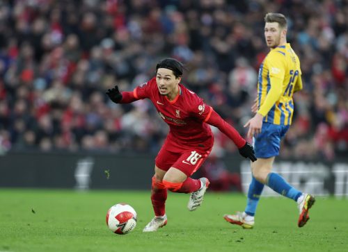 Takumi-Minamino-in-action-for-Liverpool