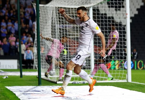 Troy-Parrott-celebrates-scoring-for-MK-Dons