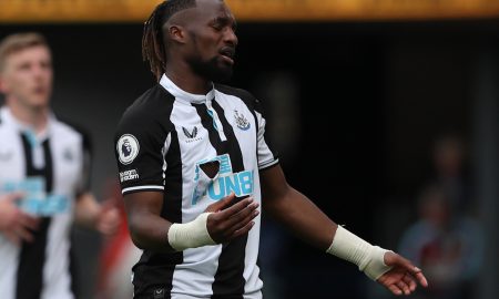 Allan Saint-Maximin in action for Newcastle