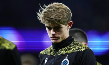 Charles De Ketelaere during a warm-up for Club Brugge