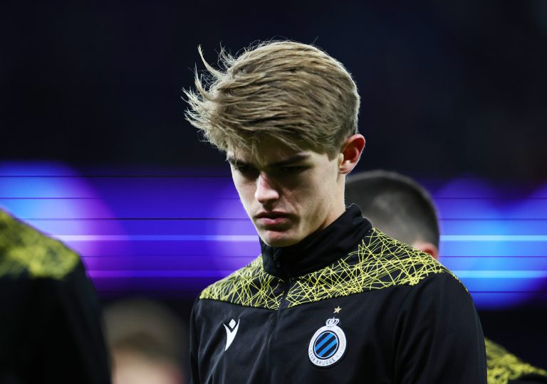 Charles De Ketelaere during a warm-up for Club Brugge