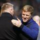 Newcastle manager Eddie Howe embraces Dean Smith