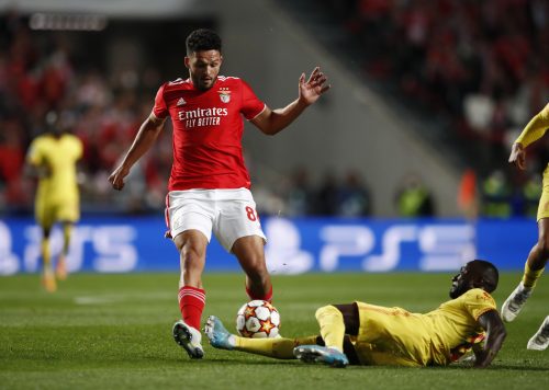 Wolves transfer target Goncalo Ramos in action for Benfica