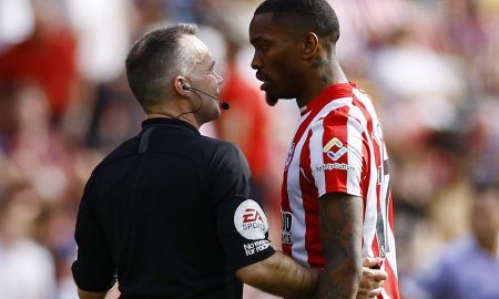 Ivan-Toney-in-conversation-with-referee-Paul-Tierney