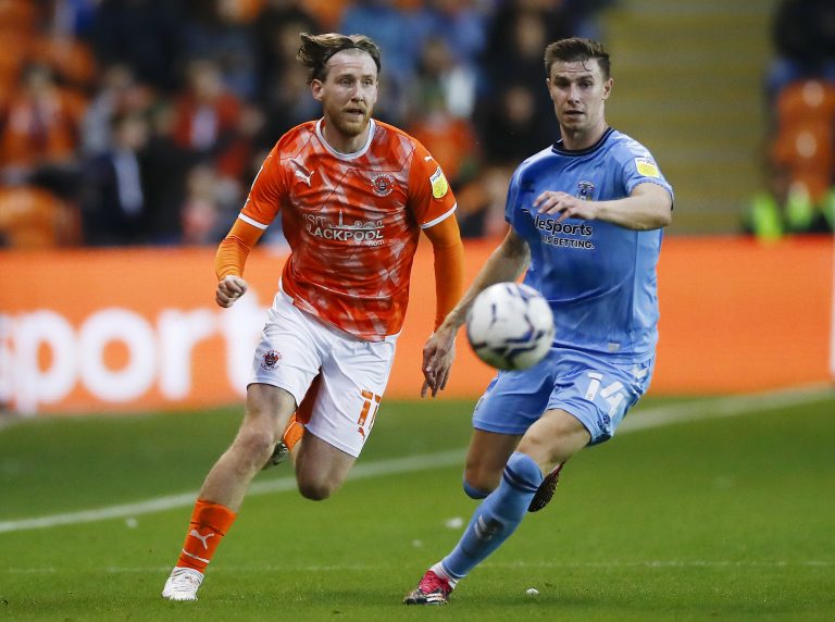 Blackpool winger Josh Bowler