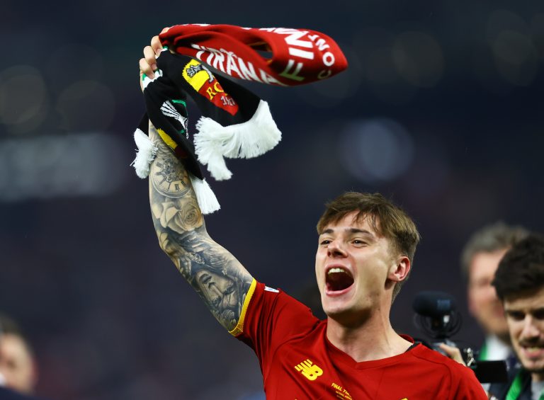 Tottenham target Nicola Zalewski celebrates Europa League win