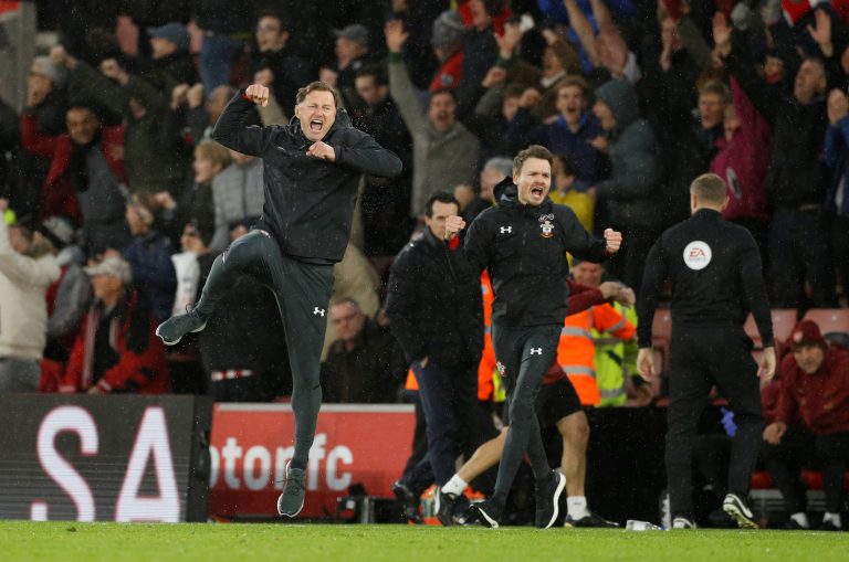 Ralph-Hasenhuttl-celebrates-for-Southampton