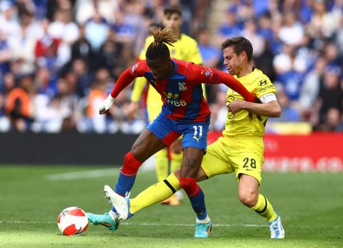 Wilfried Zaha in action for Crystal Palace