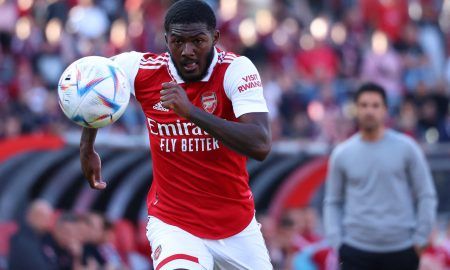 Ainsley Maitland-Niles in action for Arsenal