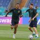 West Ham target Emerson Palmieri in training with Italy