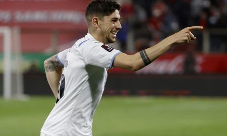 Federico-Valverde-celebrates-scoring-for-Uruguay