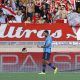 Newcastle transfer target Gaetan Laborde celebrates a goal for Rennes