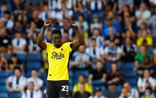 Ismaila-Sarr-celebrates-scoring-for-Watford
