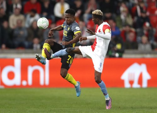 Leeds' Luis Sinisterra duels for the ball