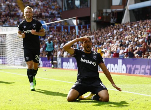 Pablo Fornals celebrates scoring for West Ham