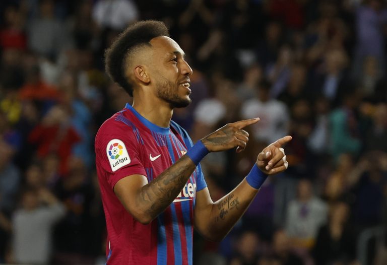 Pierre-Emerick-Aubameyang-celebrates-scoring-for-Barcelona