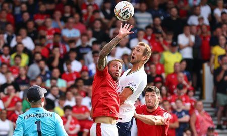 Nottingham Forest's Steve Cook handles the ball